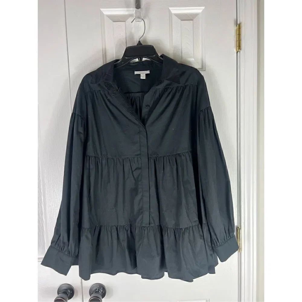 Topshop Womens Black Tunic Size 8/10